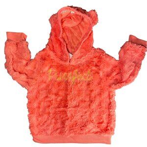 Kids Real Love Purfect faux fur peach  hoodie Sz 3T